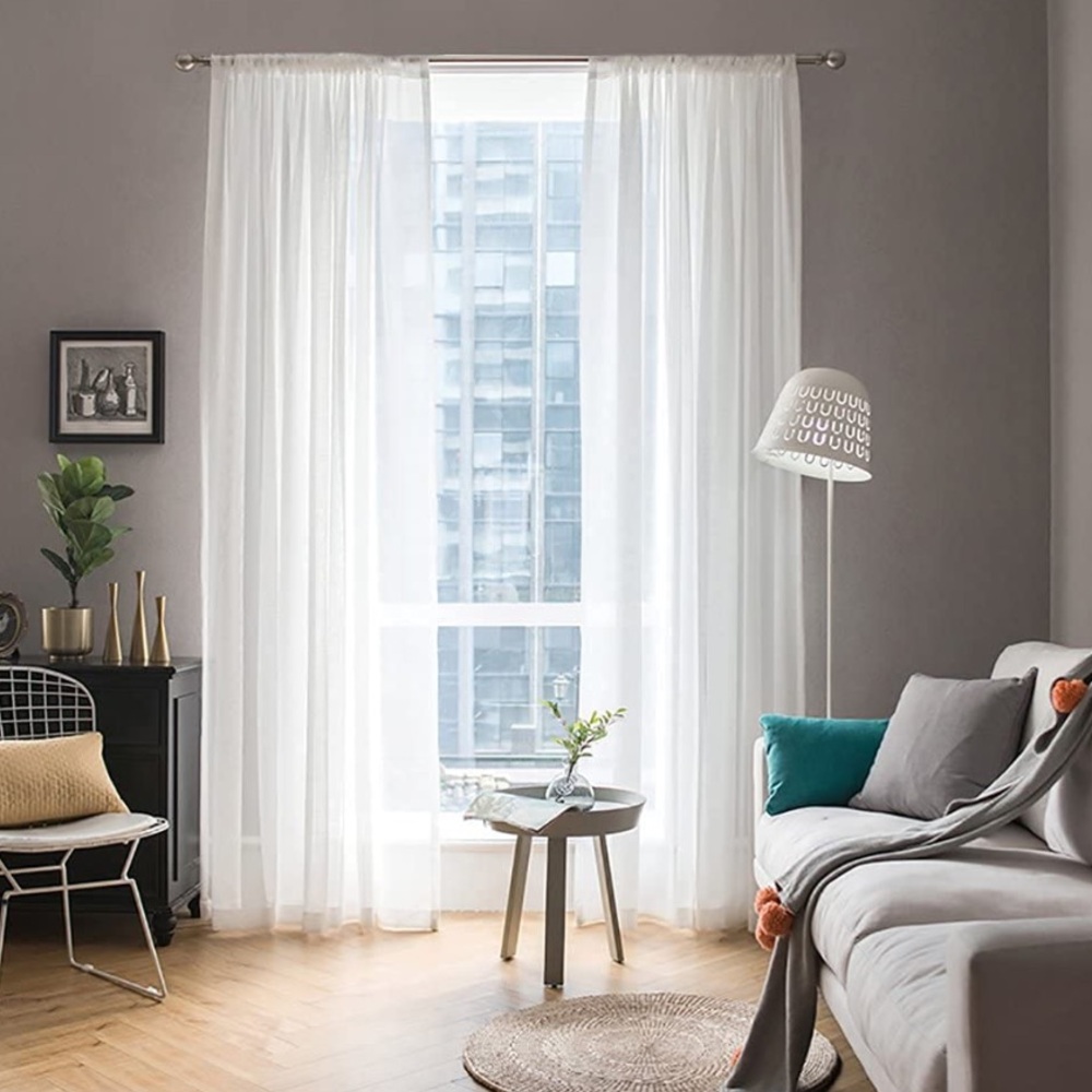 Elegant White Sheer Curtains